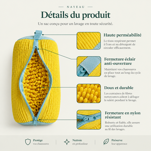 Sac de lavage et de protection pour chaussures - Nayeau